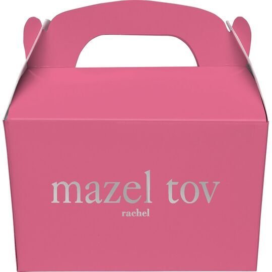 Big Word Mazel Tov Gable Favor Boxes