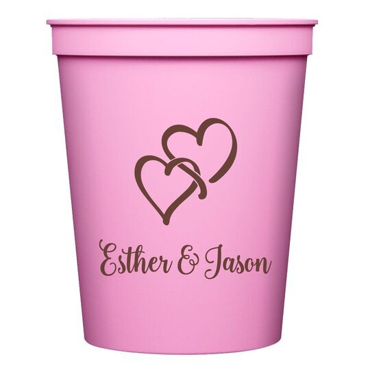 Interlocking Double Hearts Stadium Cups