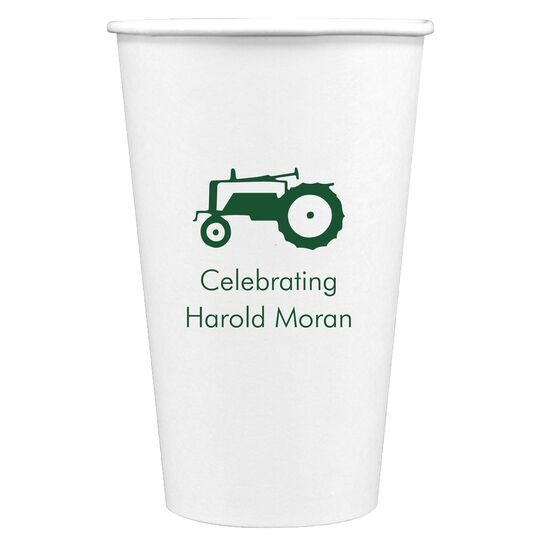 Tractor Paper Coffee Cups