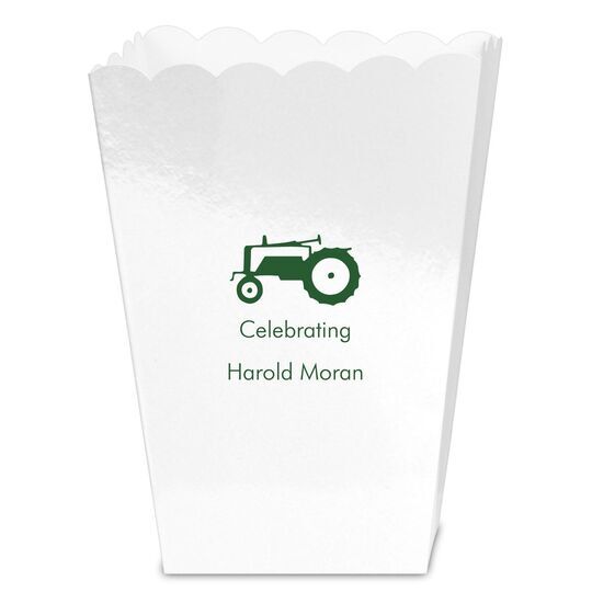 Tractor Mini Popcorn Boxes