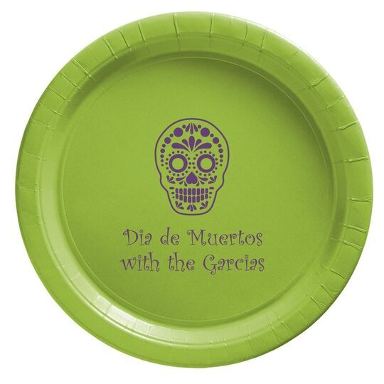 Sugar Skull Paper Plates