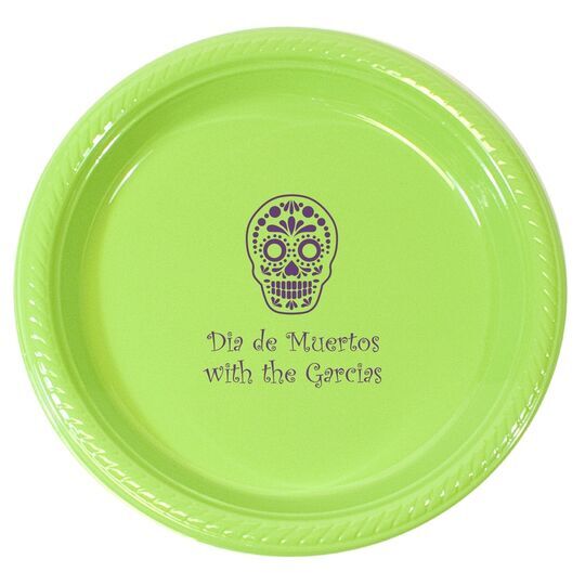 Sugar Skull Plastic Plates