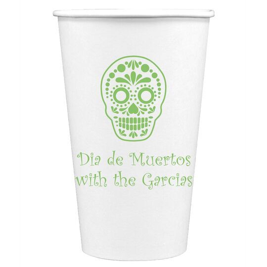 Sugar Skull Paper Coffee Cups