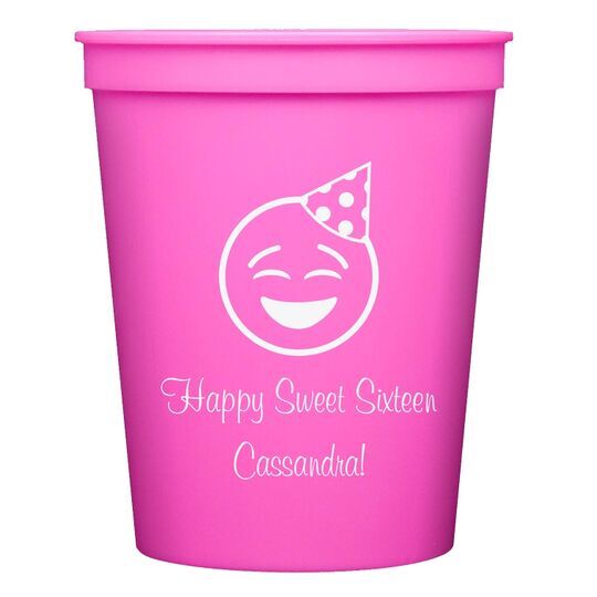 Party Hat Emoji Stadium Cups