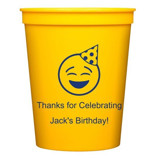 Party Hat Emoji Stadium Cups
