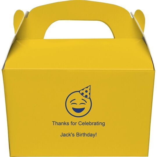 Party Hat Emoji Gable Favor Boxes