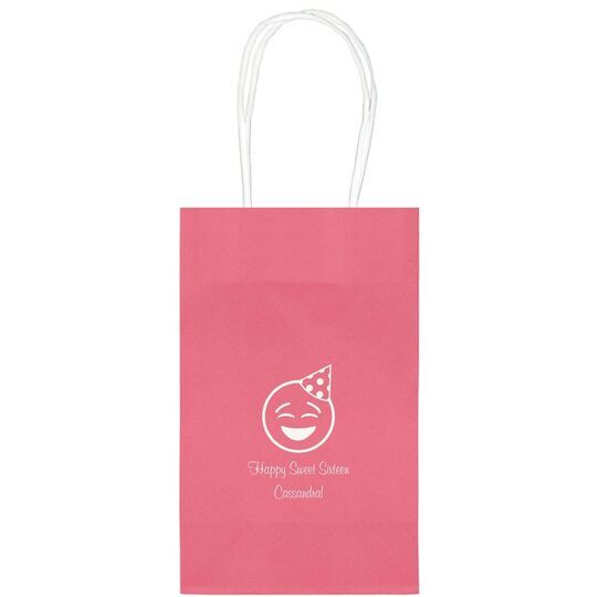 Party Hat Emoji Medium Twisted Handled Bags