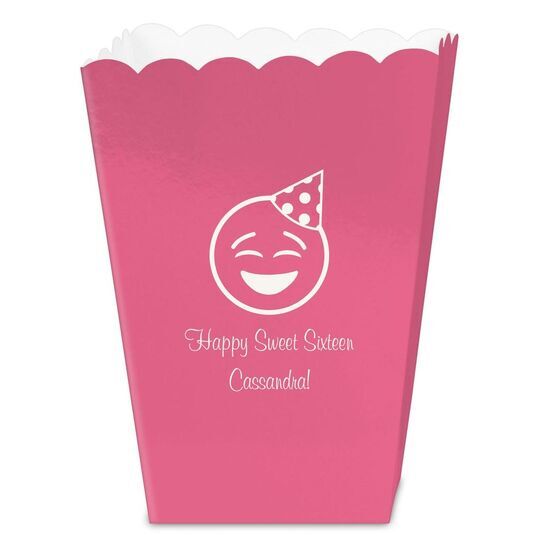 Party Hat Emoji Mini Popcorn Boxes