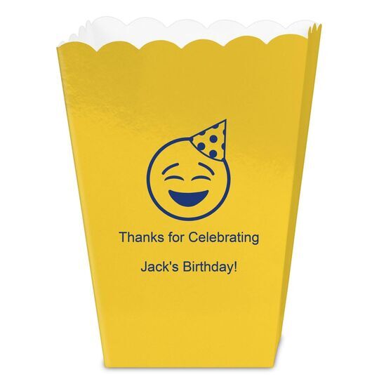 Party Hat Emoji Mini Popcorn Boxes