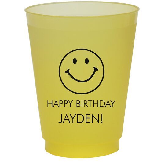 Smiley Face Colored Shatterproof Cups