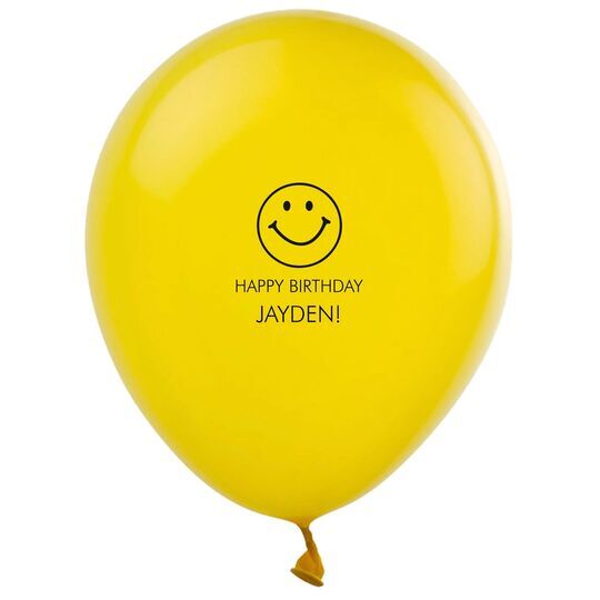 Smiley Face Latex Balloons