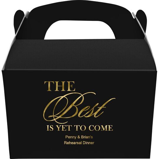 The Best Is Yet To Come Gable Favor Boxes