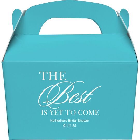 The Best Is Yet To Come Gable Favor Boxes
