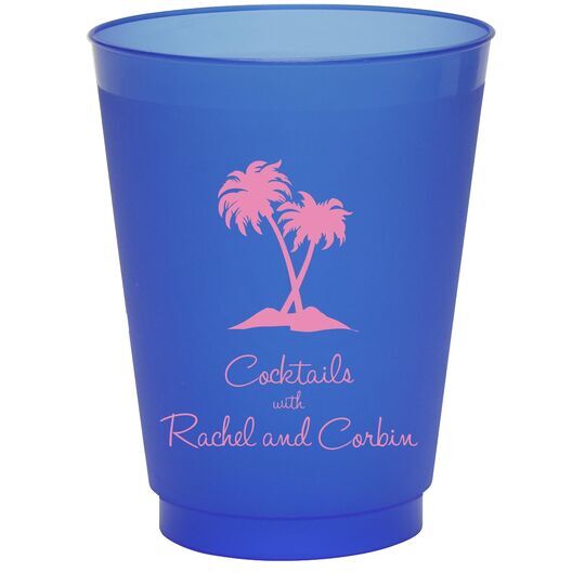 Palm Trees Colored Shatterproof Cups