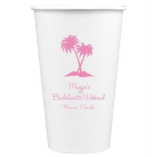 Palm Trees Paper Coffee Cups