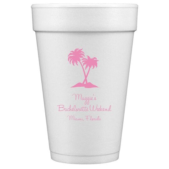Palm Trees Styrofoam Cups