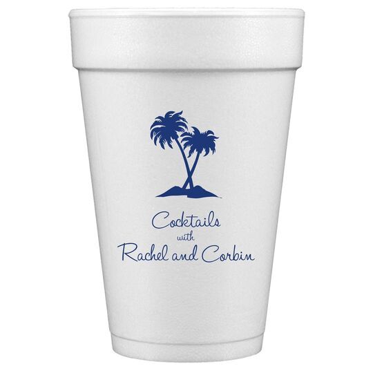 Palm Trees Styrofoam Cups