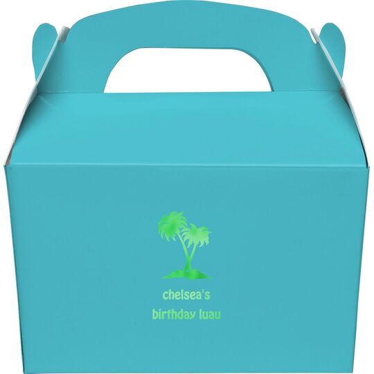 Palm Trees Gable Favor Boxes