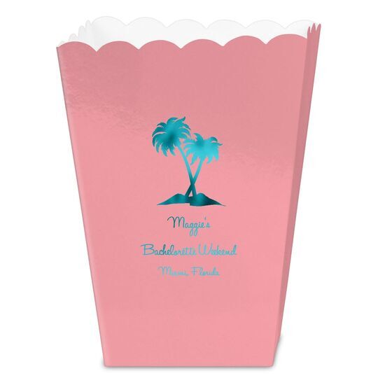 Palm Trees Mini Popcorn Boxes
