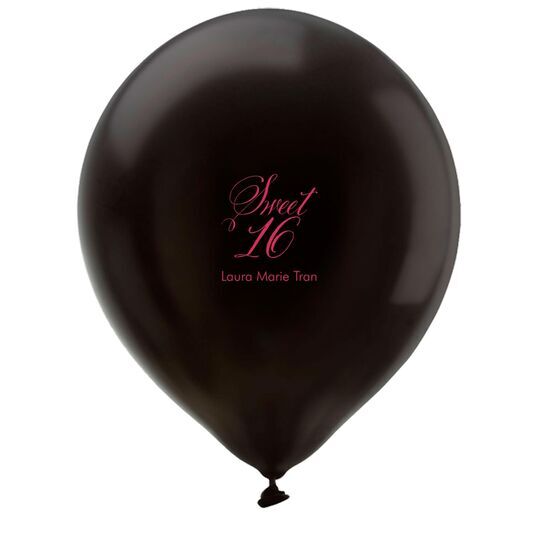 Elegant Sweet Sixteen Latex Balloons