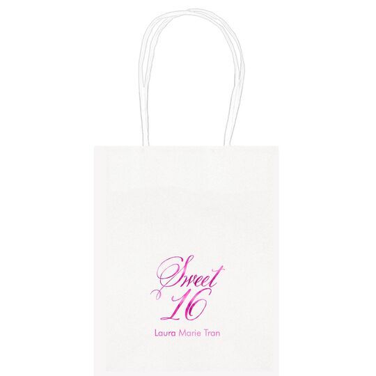 Elegant Sweet Sixteen Mini Twisted Handled Bags