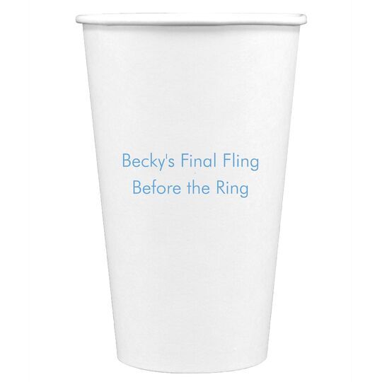 Your Flush Left Bottom Phrase Paper Coffee Cups