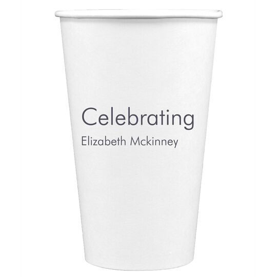 Right Side Name Paper Coffee Cups