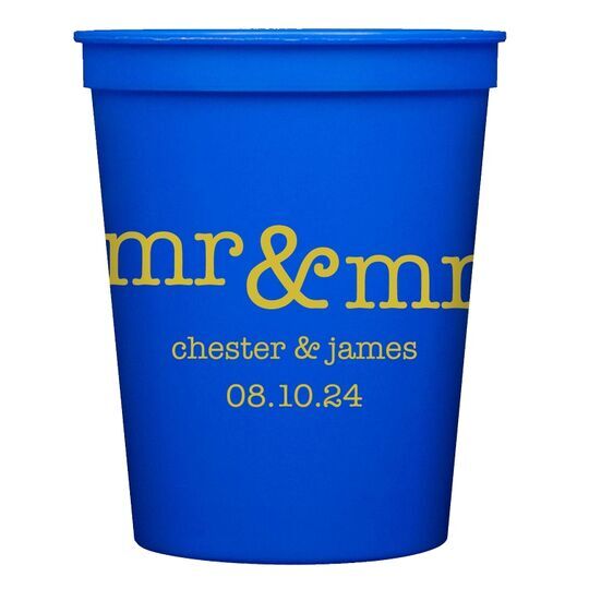 Happy Mr & Mr Stadium Cups