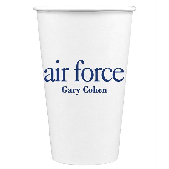 Big Word Air Force Paper Coffee Cups