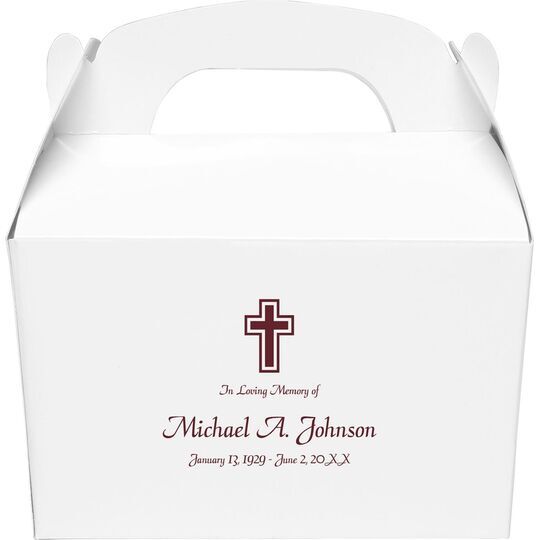 Memorial Cross Gable Favor Boxes