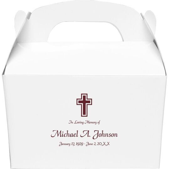 Memorial Cross Gable Favor Boxes