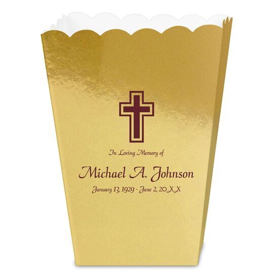 Memorial Cross Mini Popcorn Boxes