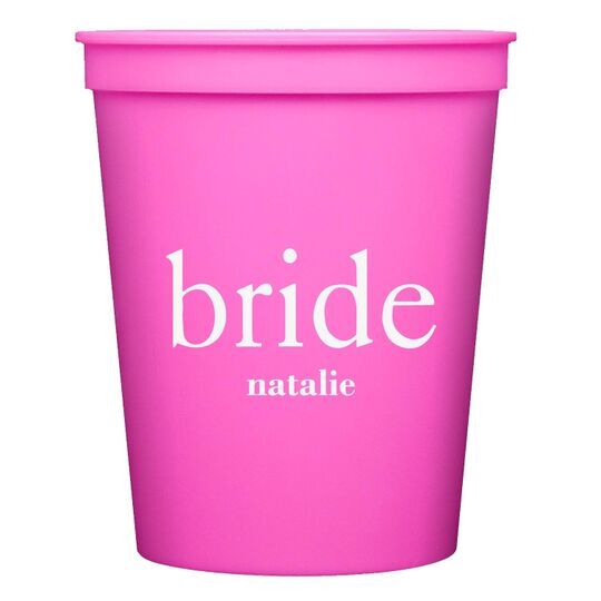 Big Word Bride Stadium Cups