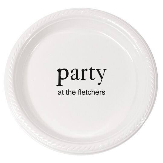 Big Word Party Plastic Plates