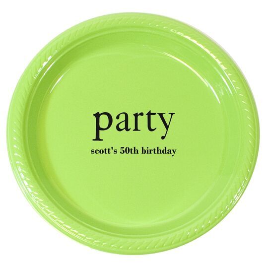 Big Word Party Plastic Plates