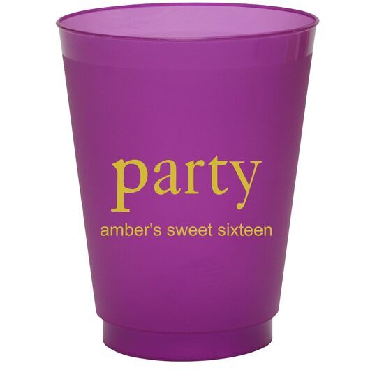 Big Word Party Colored Shatterproof Cups