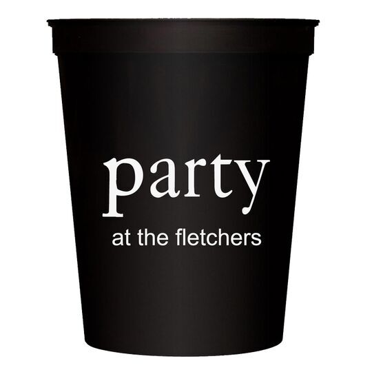 Big Word Party Stadium Cups