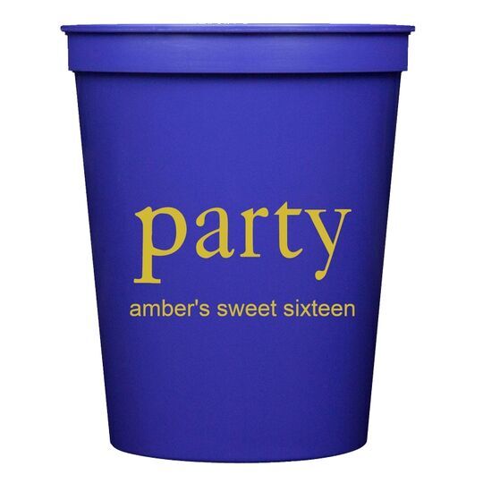 Big Word Party Stadium Cups