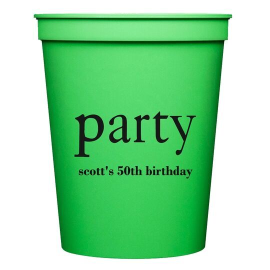 Big Word Party Stadium Cups