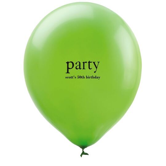 Big Word Party Latex Balloons