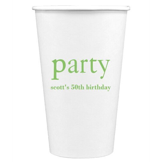 Big Word Party Paper Coffee Cups