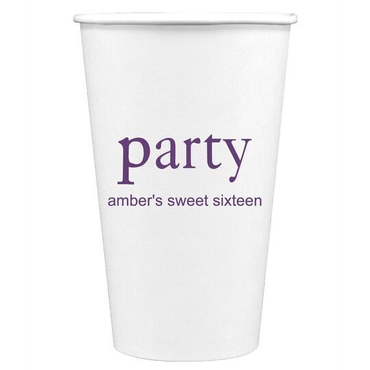 Big Word Party Paper Coffee Cups