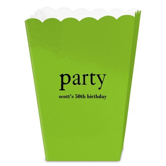 Big Word Party Mini Popcorn Boxes