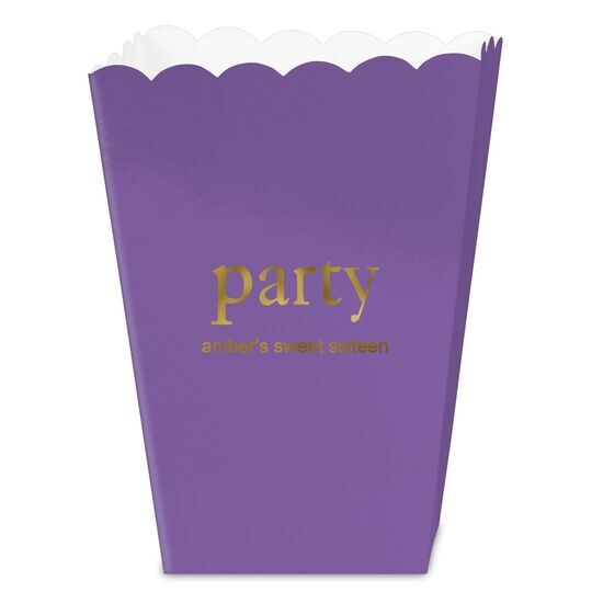 Big Word Party Mini Popcorn Boxes