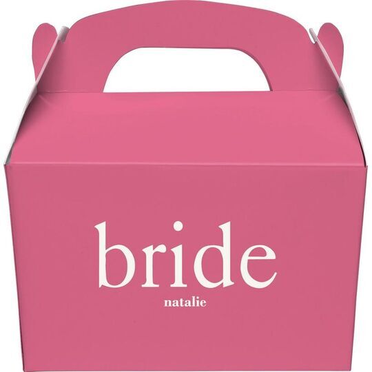 Big Word Bride Gable Favor Boxes