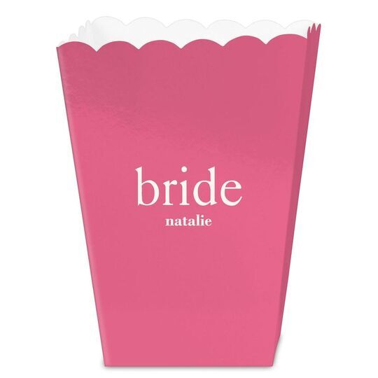 Big Word Bride Mini Popcorn Boxes