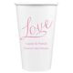 Expressive Script Love Paper Coffee Cups Image 1 of 3