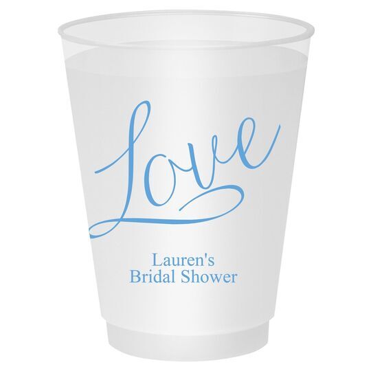Expressive Script Love Shatterproof Cups
