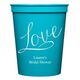 Expressive Script Love Stadium Cups Image 2 of 3