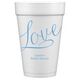 Expressive Script Love Styrofoam Cups Image 2 of 3
